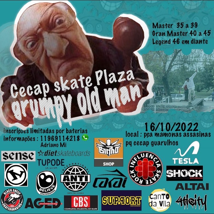 Banner de Evento Grumpy Old Man Cecap Skate Plaza Guarulhos 16 de Outubro de 2022